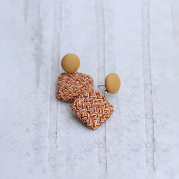 Set of four (4) Handmade Knitted Crochet Earrings Adorable Earrings for her - Picture 4 of 10